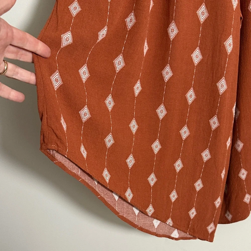 Dress Forum Los Angeles Boho Style Rust Wide Leg Pants Small - Picture 6 of 6